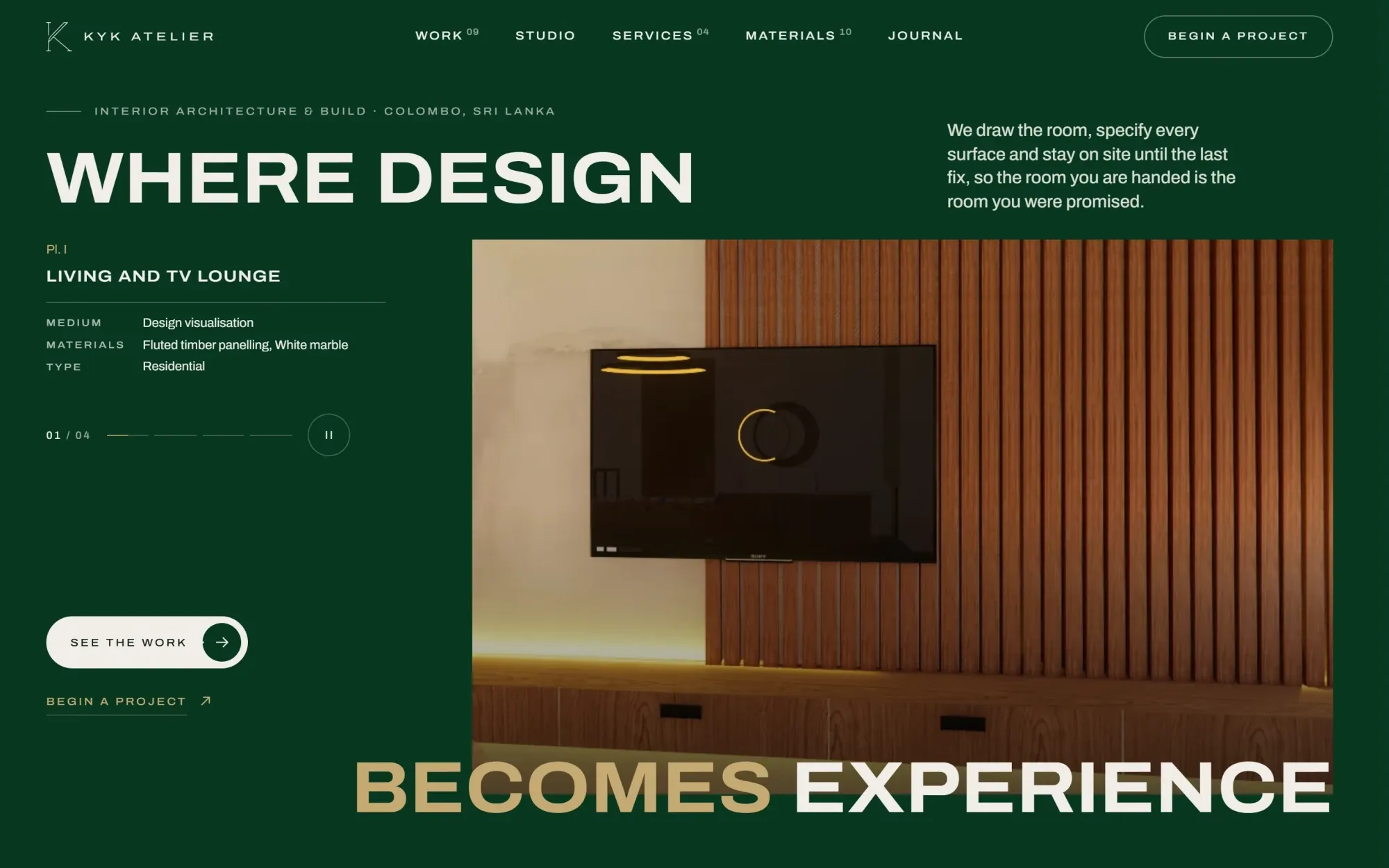 The KYK Atelier website